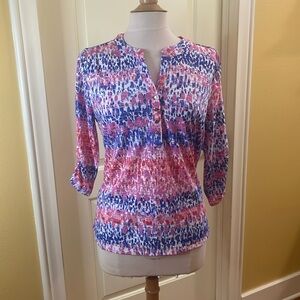 Emily Daniels Womens Pink and Blue Tunic
